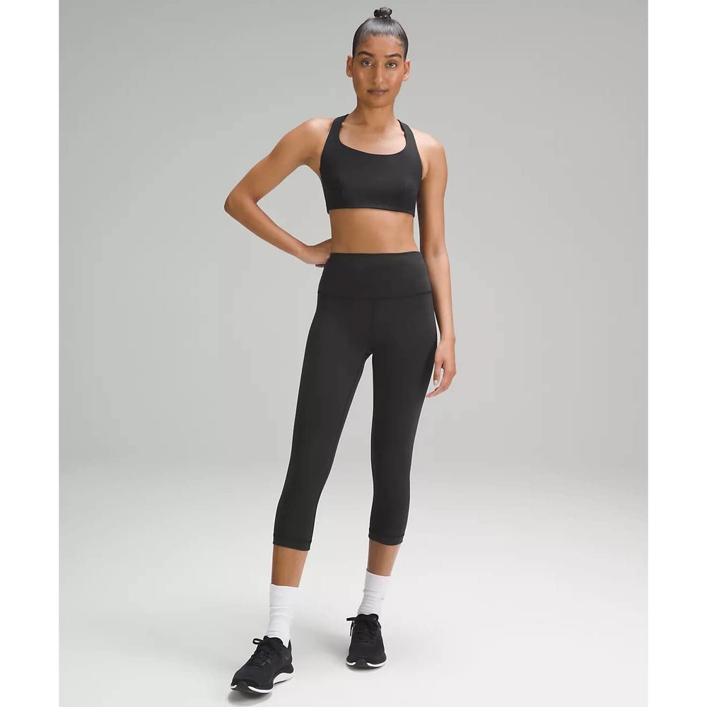 Wunder Train High-Rise Black leggings Crop 21" size 2
